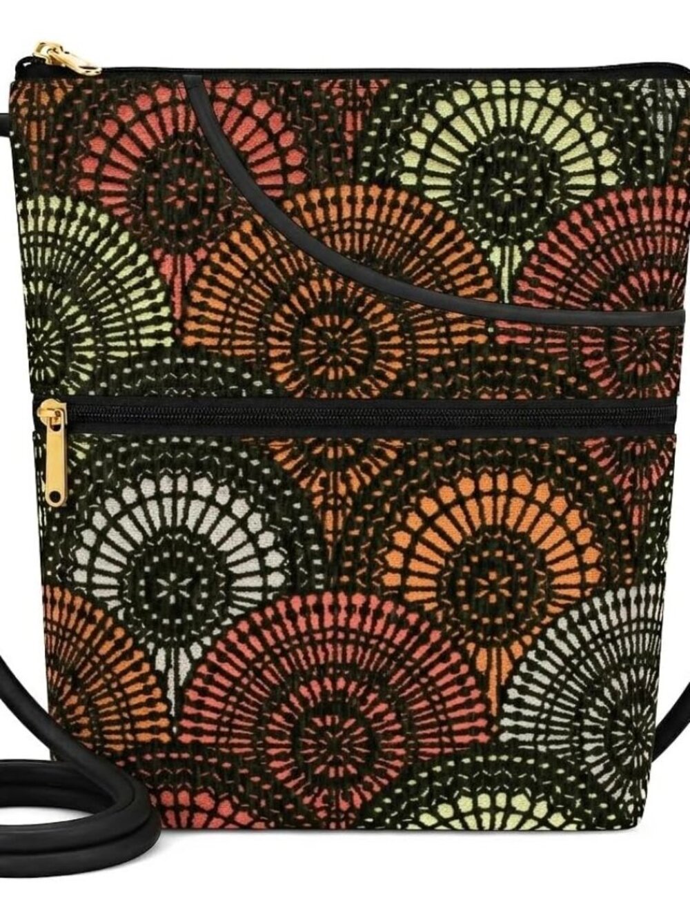 Women's Tapestry Bella Purse Crossbody Handbag, Adjustable Cord, Hand